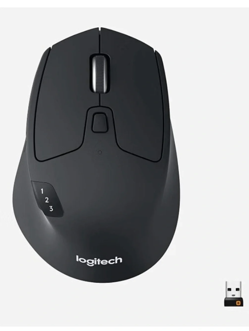 Logitech M720 Triathalon Full Size Multi-Device Wireless Mouse - Black